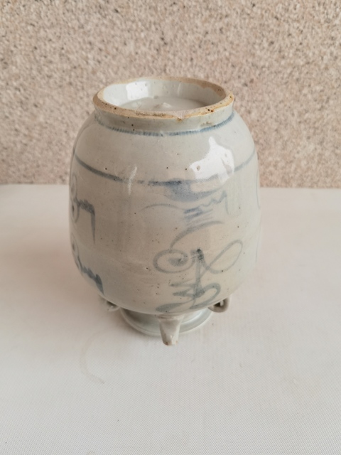 古玩陶瓷青花福字紋四系壺拍賣,當前價格398元