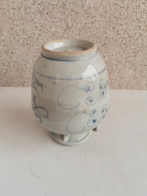 古玩陶瓷青花福字紋四系壺拍賣,當前價格398元