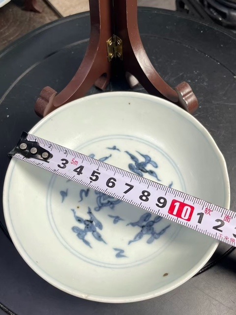 古玩陶瓷明弘治青花壬字云紋臥足洗拍賣,當前價格5000元