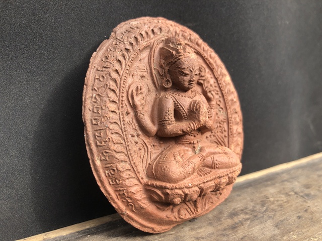 古玩雜項明代.四臂觀音像擦擦(出自夏魯寺) 強烈推薦拍賣,當前價格650元