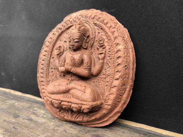 古玩雜項明代.四臂觀音像擦擦(出自夏魯寺) 強烈推薦拍賣,當前價格650元