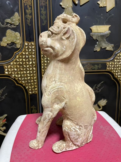 古玩陶瓷隋青·鎮墓獸拍賣,當前價格8200元
