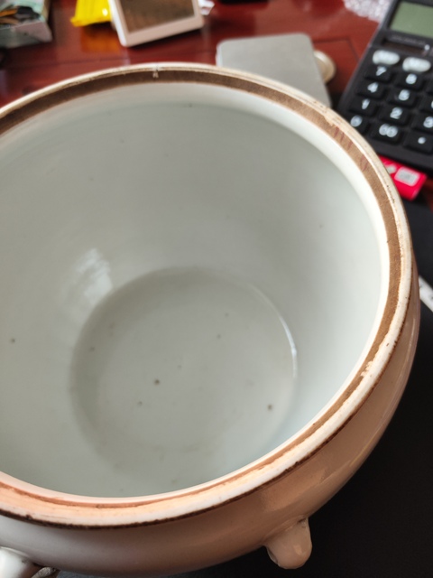 古玩陶瓷清晚期 粉彩綠牡丹紋粥罐拍賣,當前價格3600元