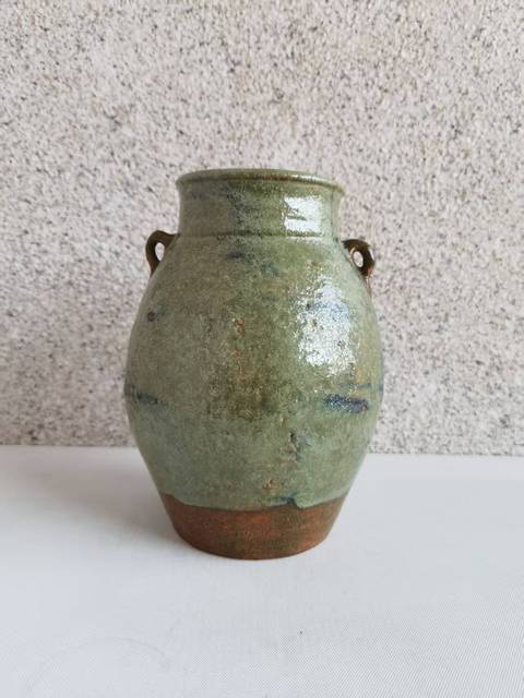 古玩陶瓷綠釉雙系罐拍賣，當前價格999元