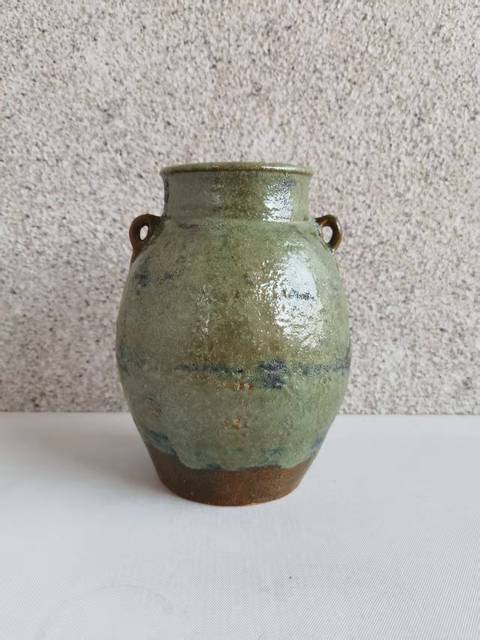 古玩陶瓷綠釉雙系罐拍賣，當前價格999元