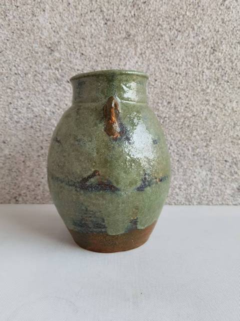 古玩陶瓷綠釉雙系罐拍賣，當前價格999元