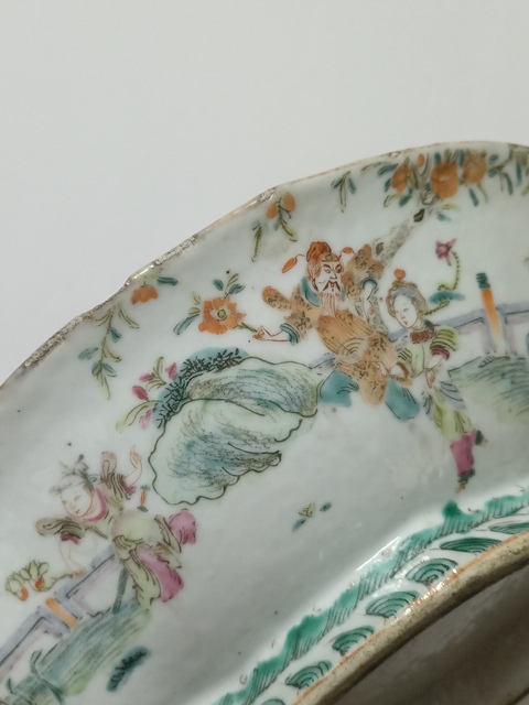 古玩陶瓷十二花神粉彩海棠型貢盤拍賣，當前價格4500元