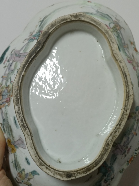 古玩陶瓷十二花神粉彩海棠型貢盤拍賣，當前價格4500元