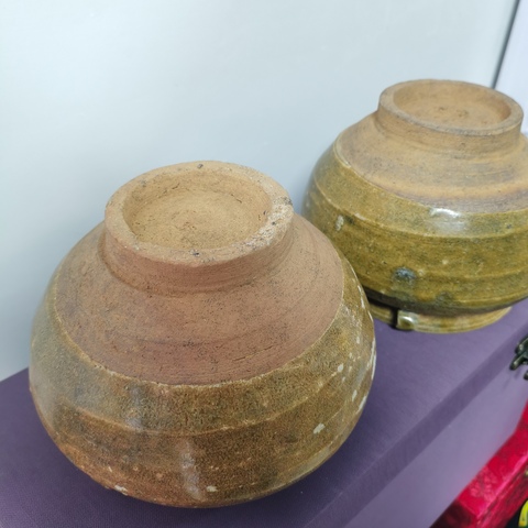 古玩陶瓷元代青釉四系罐一對拍賣，當前價格2800元