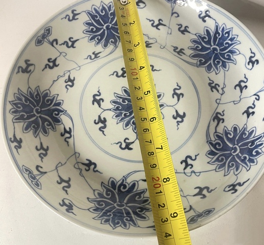古玩陶瓷光緒纏枝蓮青花卉紋盤拍賣,當前價格5600元
