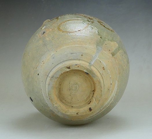 古玩陶瓷元末明初·青釉褐彩花卉紋四系罐真品鑒賞圖