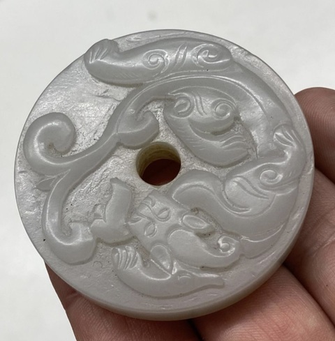 黄玉龍紋玉珩 和田玉 古玉 古玉擺件 中国古玩 中国美術 唐物骨董 G2 黄玉龍紋玉珩 和田玉 古玉 古玉擺件 中国古玩 中国美術