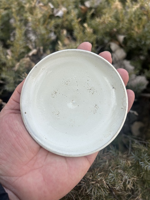 古玩陶瓷金元?磁州窯白釉盤拍賣，當前價格1300元