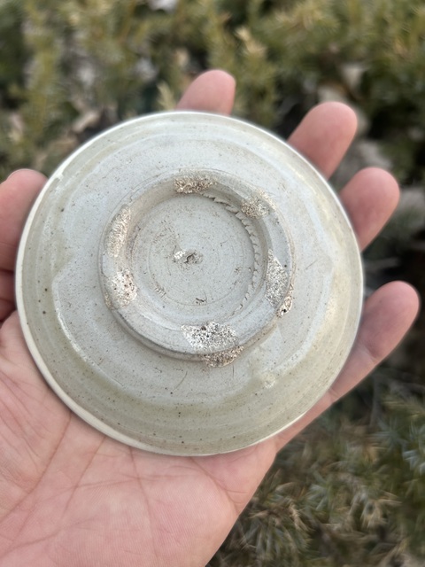 古玩陶瓷金元?磁州窯白釉盤拍賣，當前價格1300元