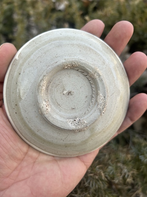 古玩陶瓷金元?磁州窯白釉盤拍賣，當前價格1300元