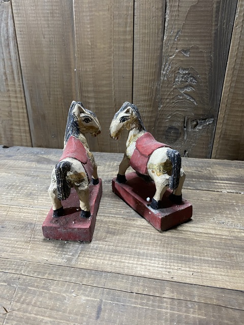 古玩雜項木雕對馬拍賣,當前價格128元