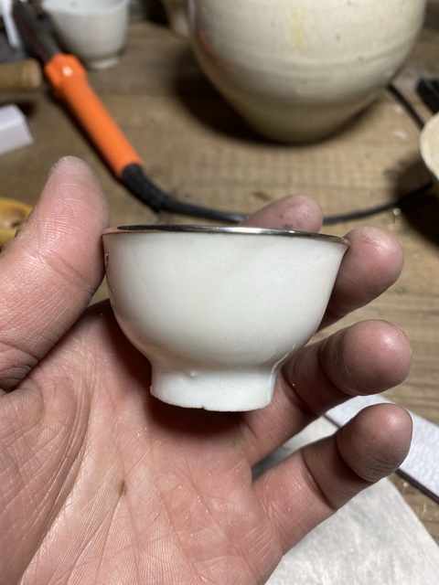古玩陶瓷明末德化窯白釉杯拍賣,當前價格300元