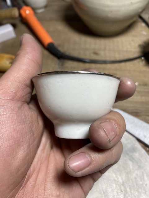 古玩陶瓷明末德化窯白釉杯拍賣,當前價格300元