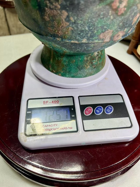 古玩銅器【絕美藍調】漢·孔雀藍光瓶拍賣,當前價格4500元