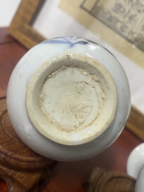 古玩陶瓷清早期 青花花卉玉壺春瓶一對拍賣,當前價格1880元