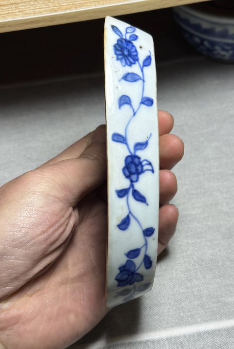 古玩陶瓷清康熙纏枝花卉茶船拍賣，當前價格2600元