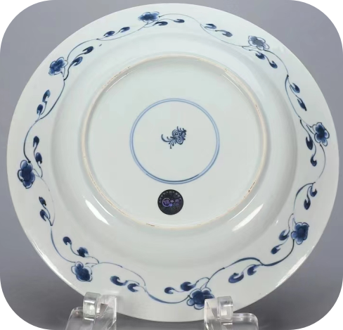 古玩陶瓷康熙(清早)青花折腰大盤拍賣,當前價格5680元