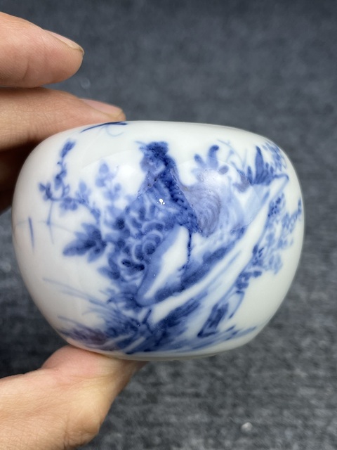 古玩陶瓷王步風格青花大雞圖水盂拍賣,當前價格5888元