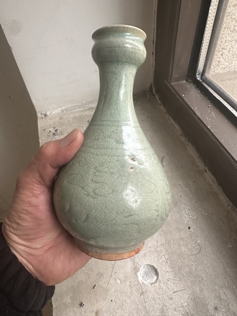 古玩陶瓷龍泉蒜頭瓶拍賣,當前價格15000元