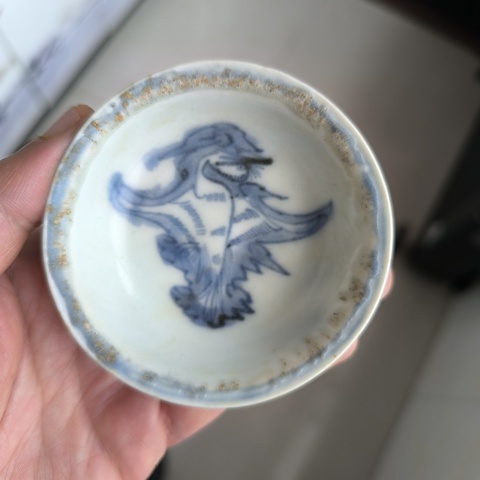 古玩陶瓷德化窯青花盤拍賣,當前價格800元