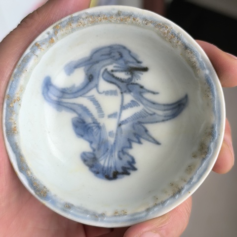 古玩陶瓷德化窯青花盤拍賣,當前價格800元