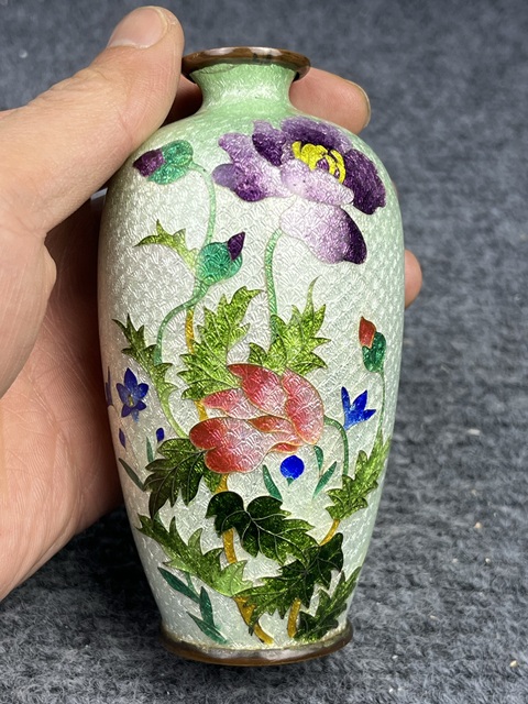 古玩雜項七寶燒賞瓶拍賣，當前價格999元