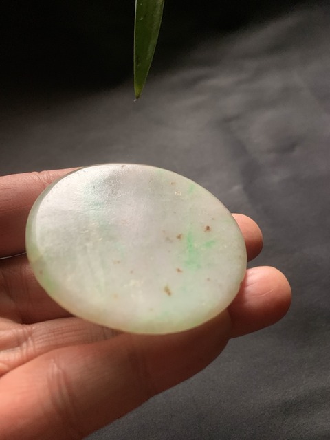 古玩玉器清代翡翠雕“素紋牌”拍賣,當前價格3600元