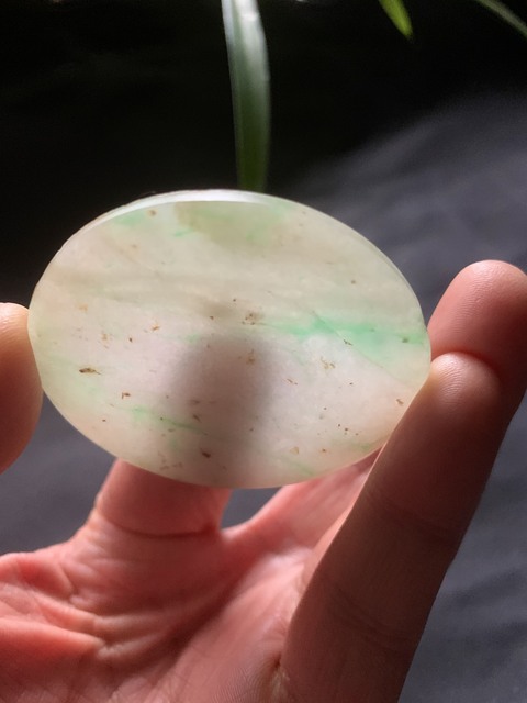 古玩玉器清代翡翠雕“素紋牌”拍賣,當前價格3600元
