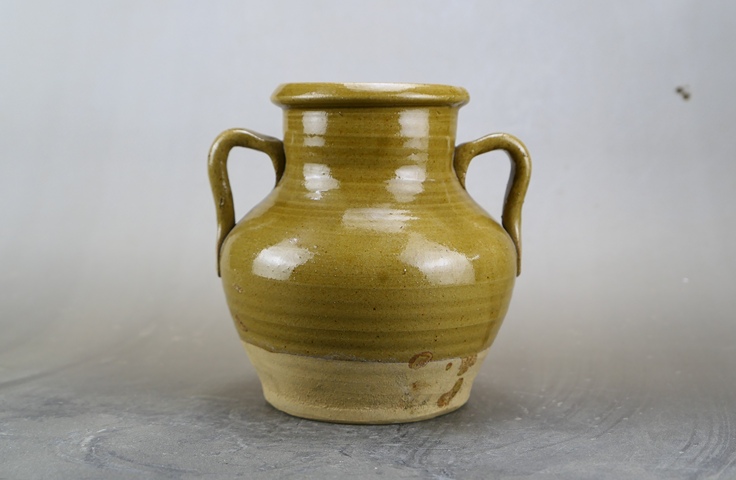 古玩陶瓷精品:明代晚期茶葉末釉雙系瓶拍賣，當前價格1200元