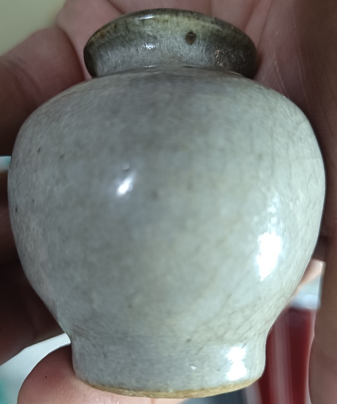 古玩陶瓷精美清代早期哥窯石榴尊拍賣，當前價格480元