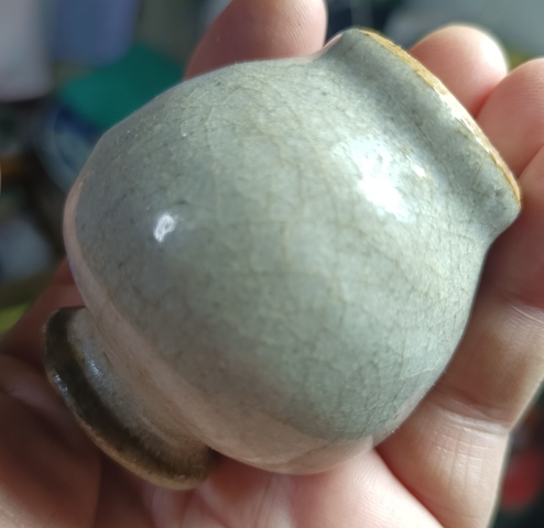 古玩陶瓷精美清代早期哥窯石榴尊拍賣，當前價格480元