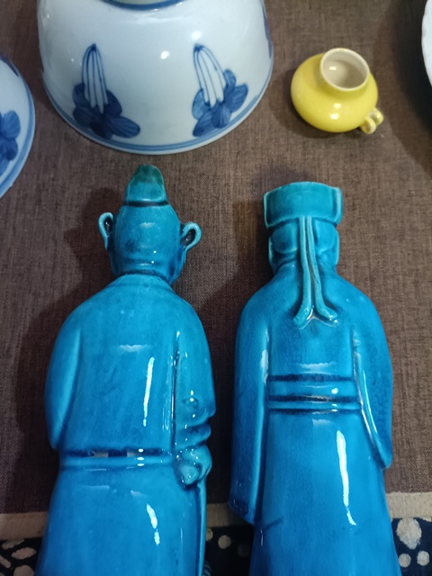 古玩陶瓷民國孔雀藍釉人物造像拍賣,當前價格3888元