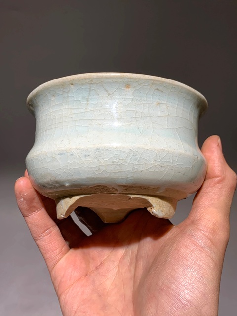 古玩陶瓷元末明初· 影青釉香爐真品鑒賞圖