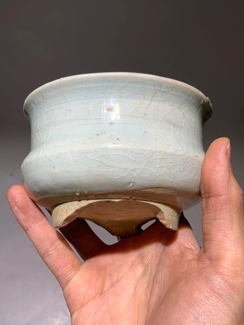 古玩陶瓷元末明初· 影青釉香爐真品鑒賞圖