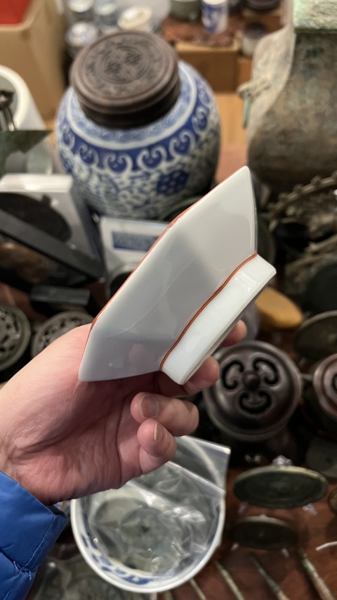 古玩陶瓷民國鳳紋盤拍賣，當前價格199元
