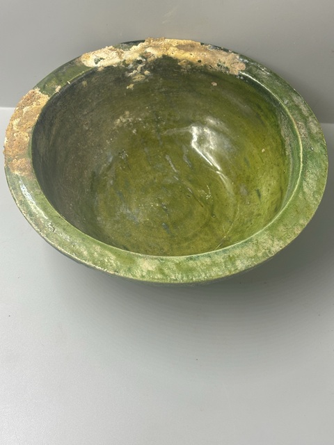古玩陶瓷漢代·綠釉洗(文房器)拍賣,當前價格3500元