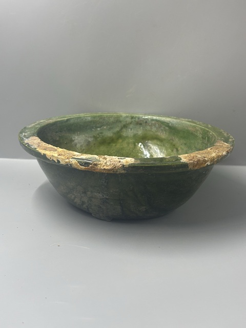 古玩陶瓷漢代·綠釉洗(文房器)拍賣,當前價格3500元