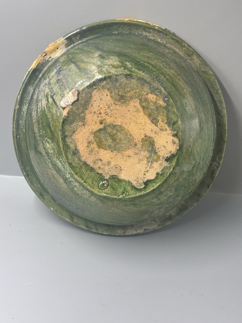 古玩陶瓷漢代·綠釉洗(文房器)拍賣,當前價格3500元