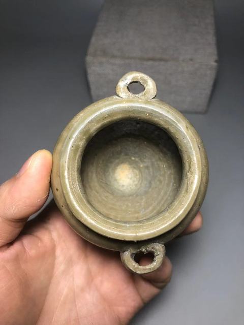 古玩陶瓷唐，越窯青釉雙系罐拍賣，當前價格1200元