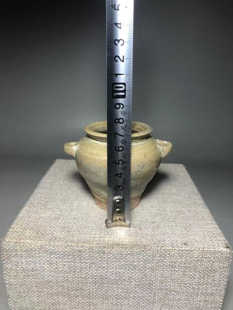 古玩陶瓷唐，越窯青釉雙系罐拍賣，當前價格1200元