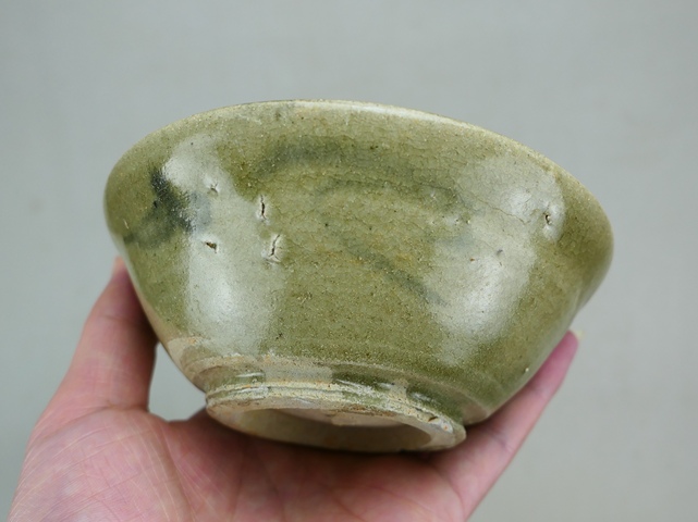 古玩陶瓷稀少:元青花花卉紋茶碗拍賣,當前價格2800元