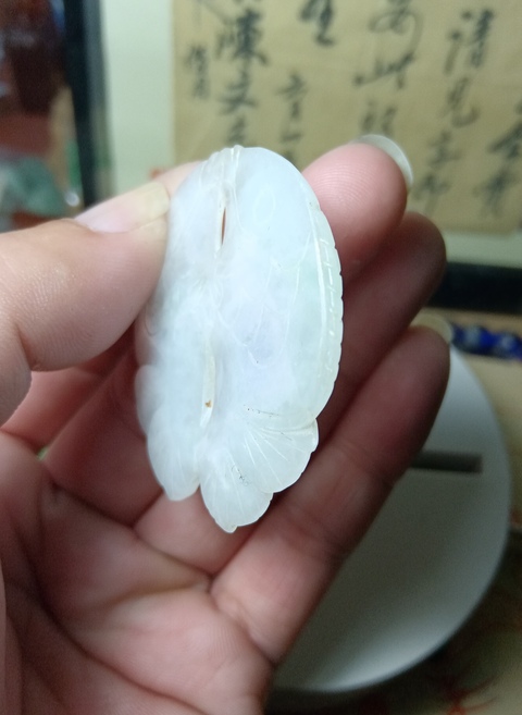 古玩玉器民國.翡翠雕雙魚佩拍賣,當前價格3800元