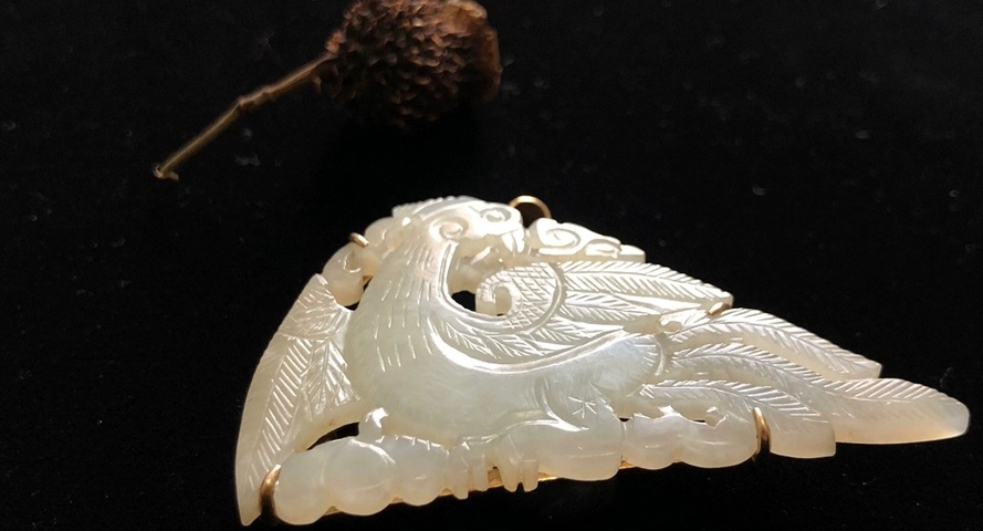 古玩玉器清代和田玉雕“鳳鳥佩”拍賣,當(dāng)前價(jià)格11000元