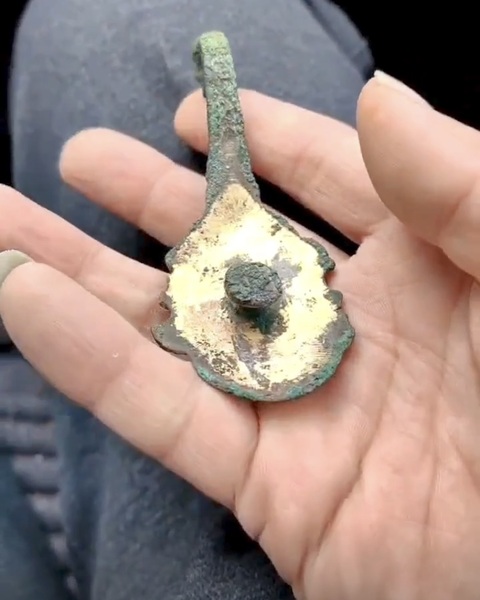 古玩銅器漢·鎏金狐面鉤拍賣(mài),當(dāng)前價(jià)格4500元