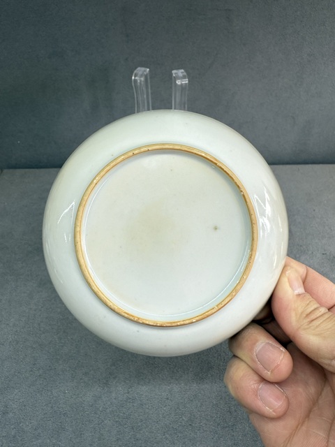 古玩陶瓷樓臺亭閣山水紋青花盤杯拍賣，當前價格1800元